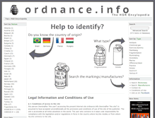 Tablet Screenshot of ordnance.info